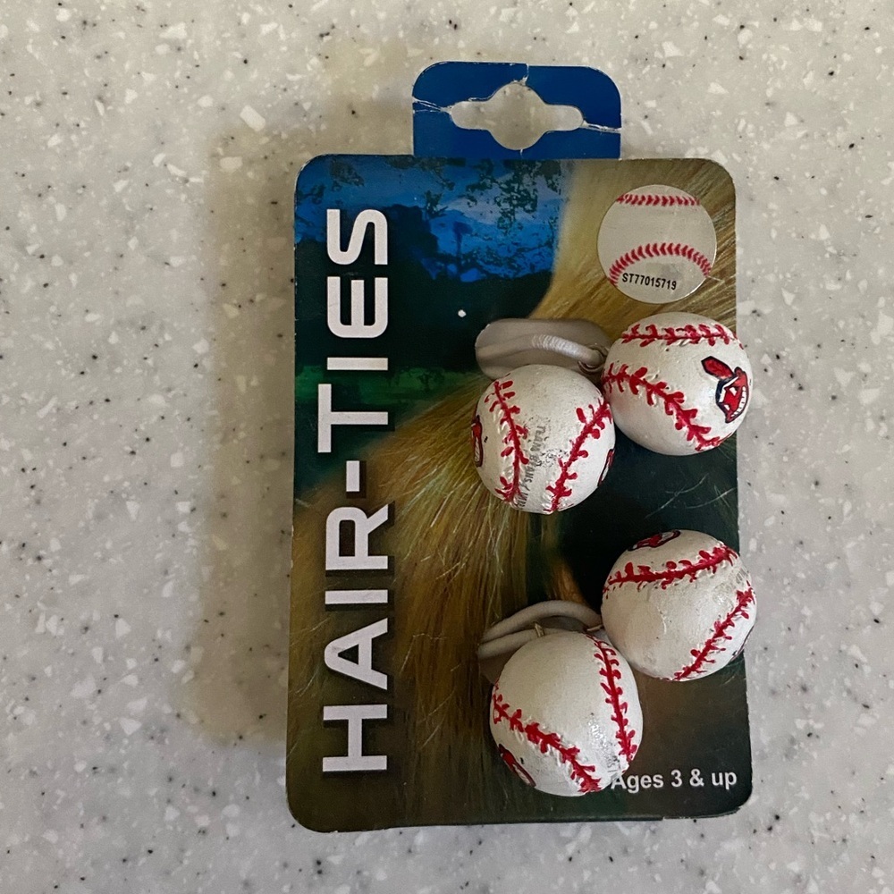 Hair Ties MLB Cleveland 2008 Baseball Sportie Ponytail Gameday Collectible Sport